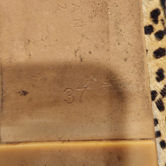 Zara Woman Animal Print Leather Ballet Flats Shoes Coral Red Bow US6.5/EU37 - Picture 10 of 11